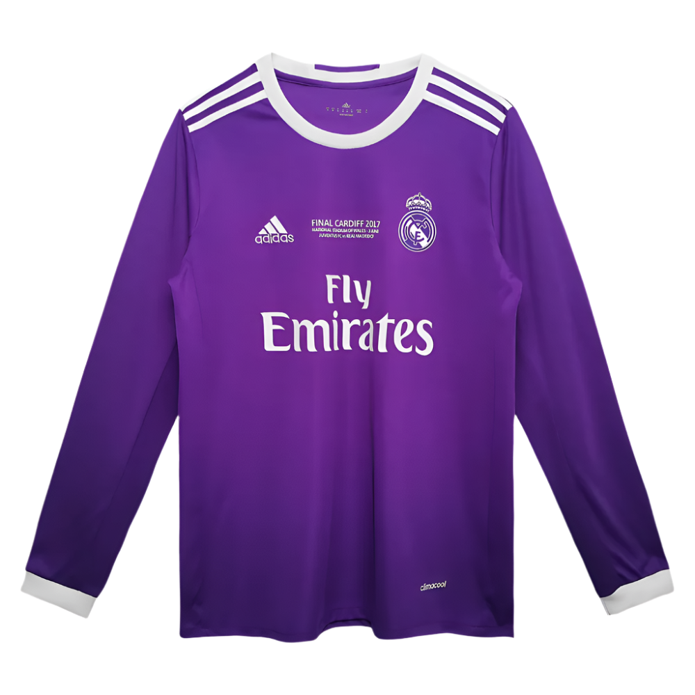 RETRO REAL MADRID UIT SHIRT MET LANGE MOUWEN 2016/17