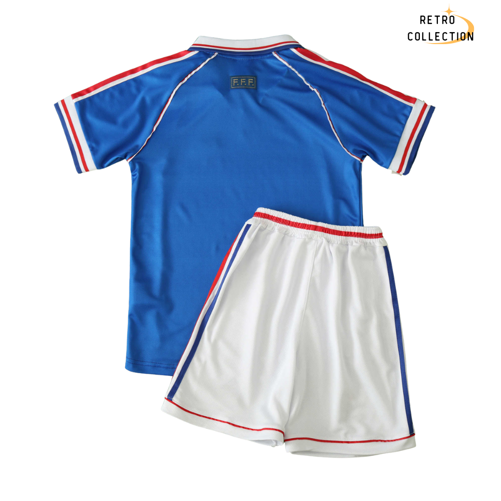 (KIDS) RETRO FRANKRIJK THUIS SHIRT & SHORTS 1998