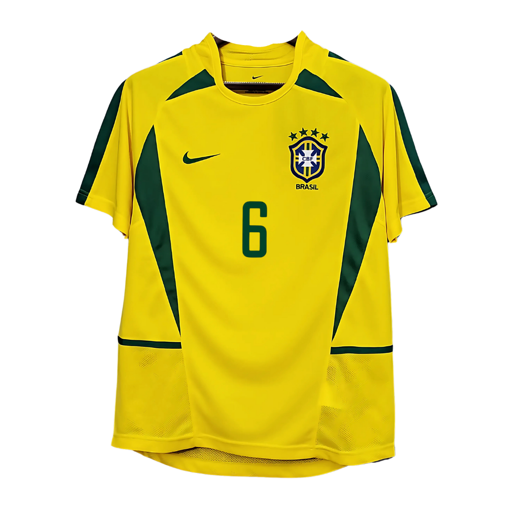 RETRO BRAZILIË 'R. CARLOS 6' LEGENDS THUIS SHIRT 2002