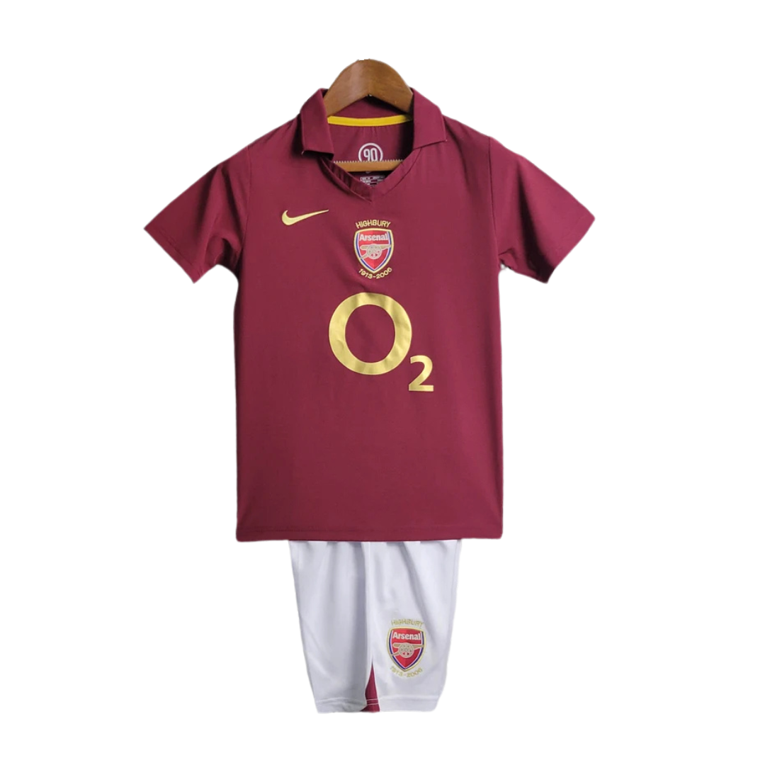 Arsenal Highbury Visitante 2005-2006 - CONJUNTO INFANTIL