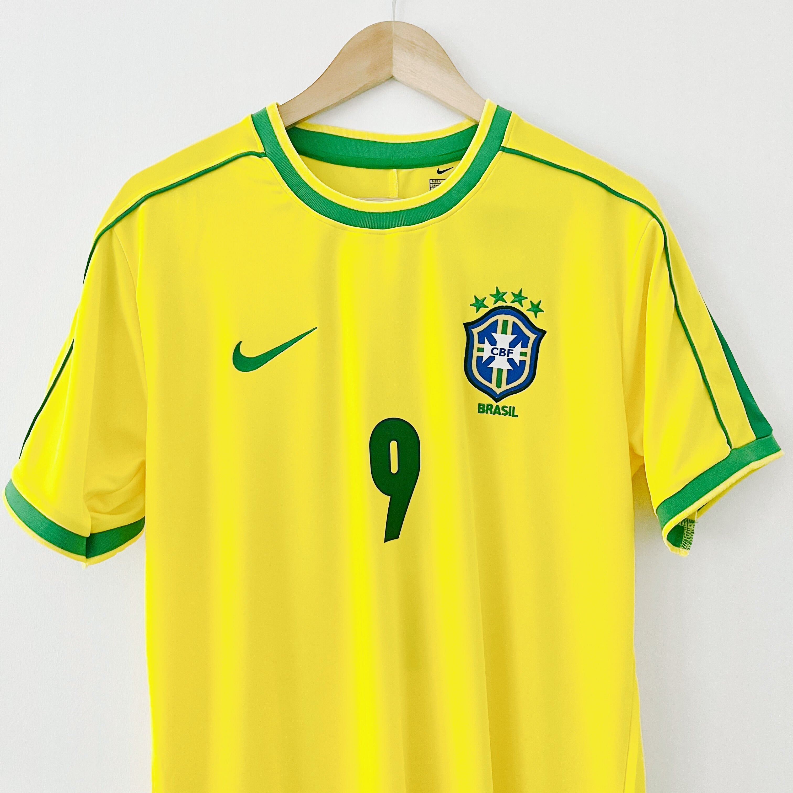 Camiseta retro de Brasil Copa del Mundo 1998 Local