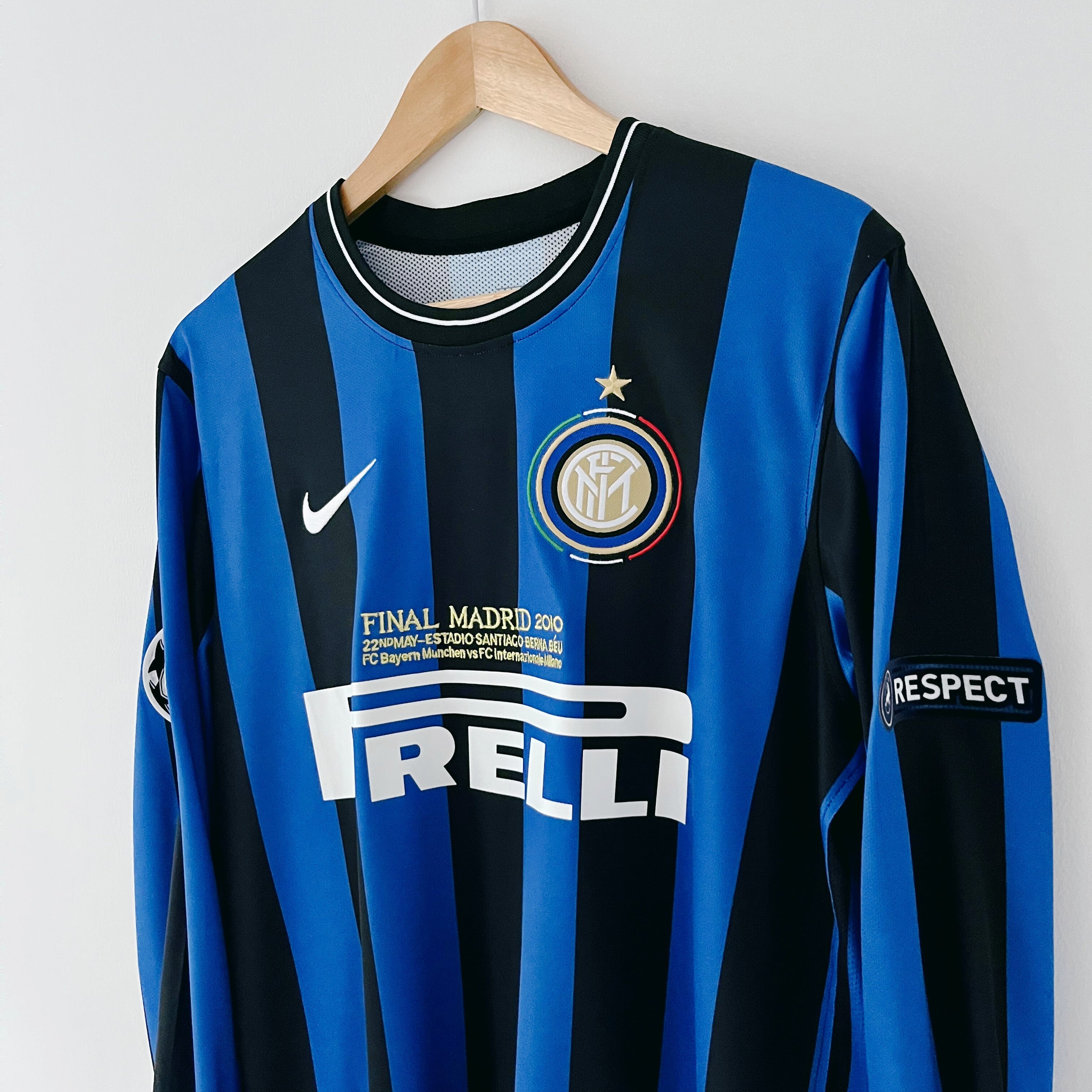 Camiseta retro del Inter de Milán de la final de la Champions League 2010