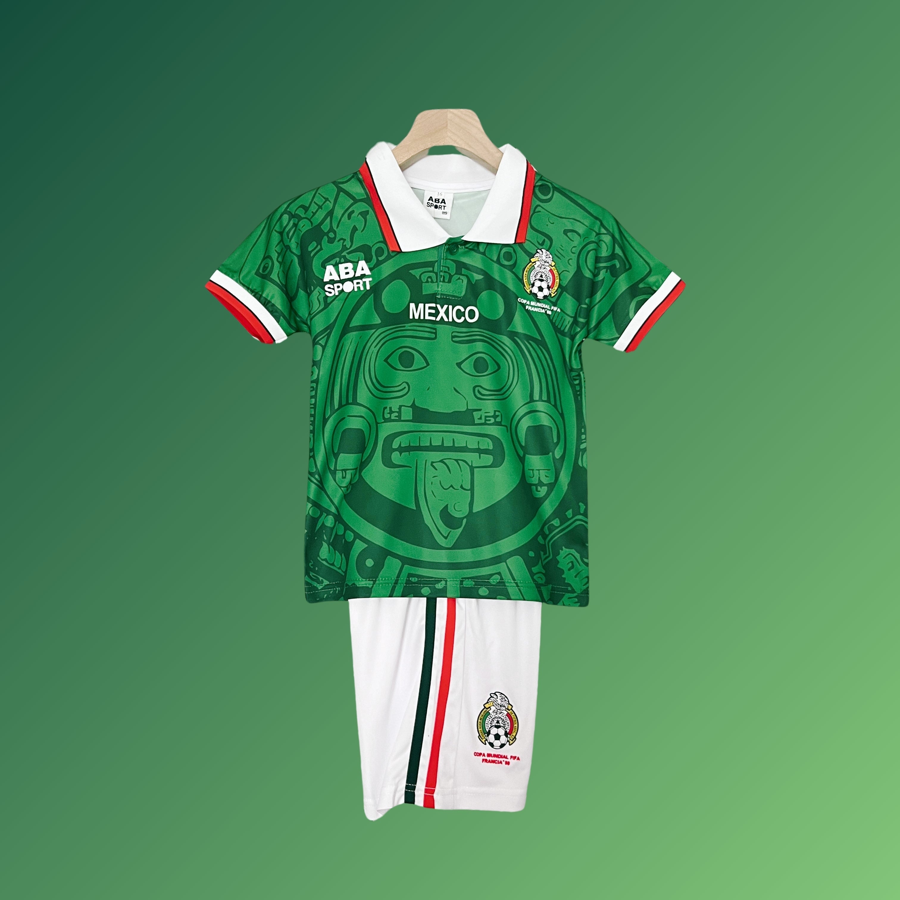 Kit retro de México para niños Copa Mundial 1998 Local