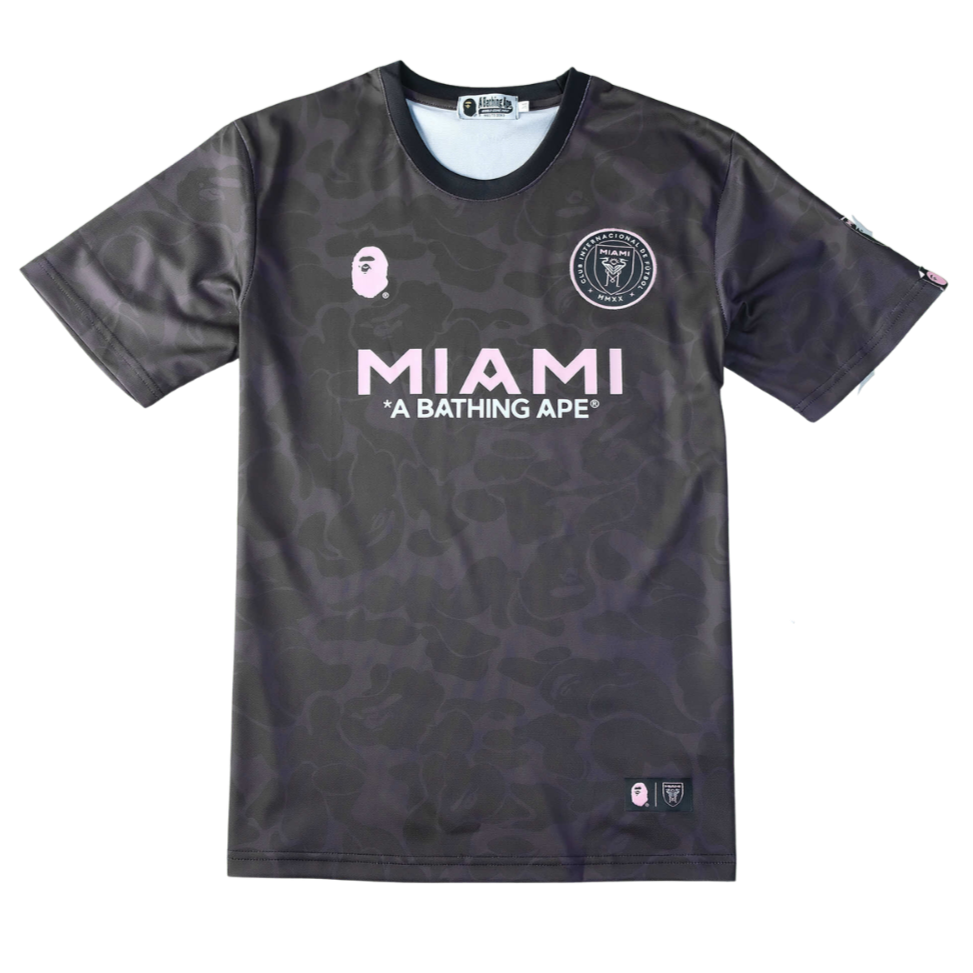 BAPE X INTER MIAMI ZWART CAMO SHIRT 2023/24