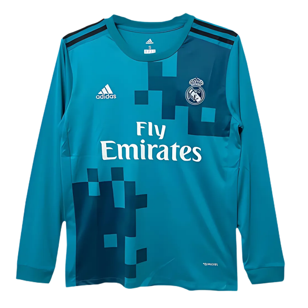 RETRO REAL MADRID AWAY SHIRT LONG SLEEVE 2017/18