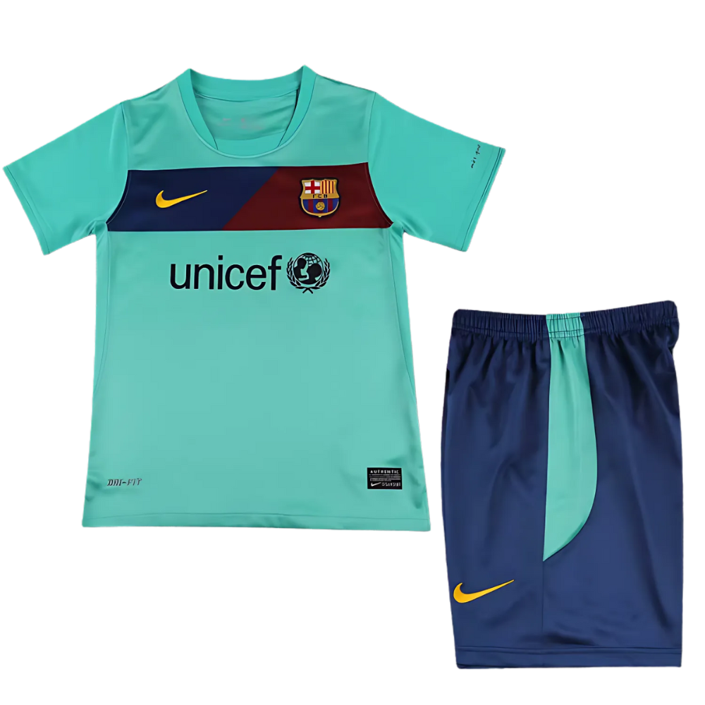 (KINDEREN) RETRO BARCELONA THUIS SHIRT &amp; SHORTS 2010/11