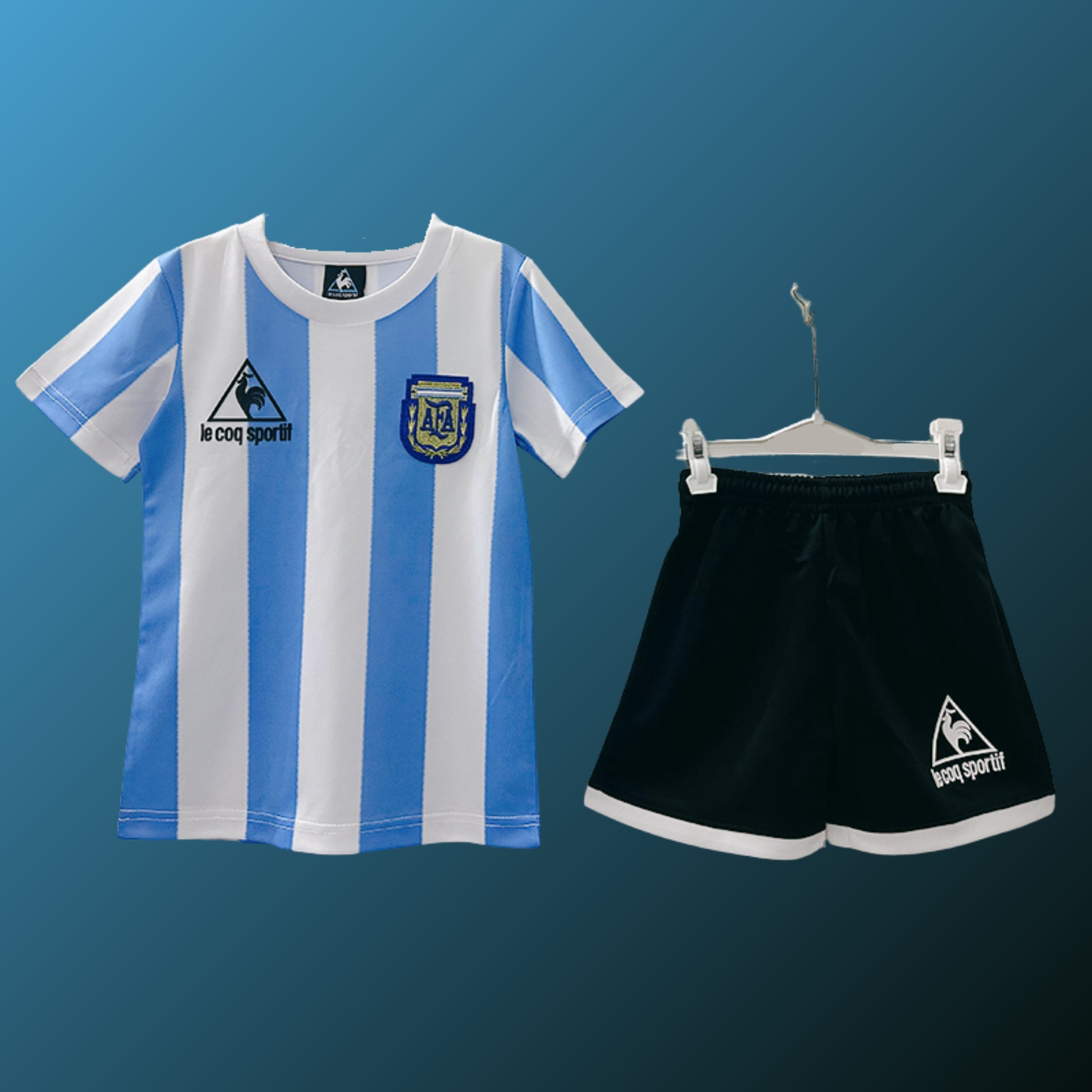 Kit retro de Argentina para niños, Copa Mundial 1986, local