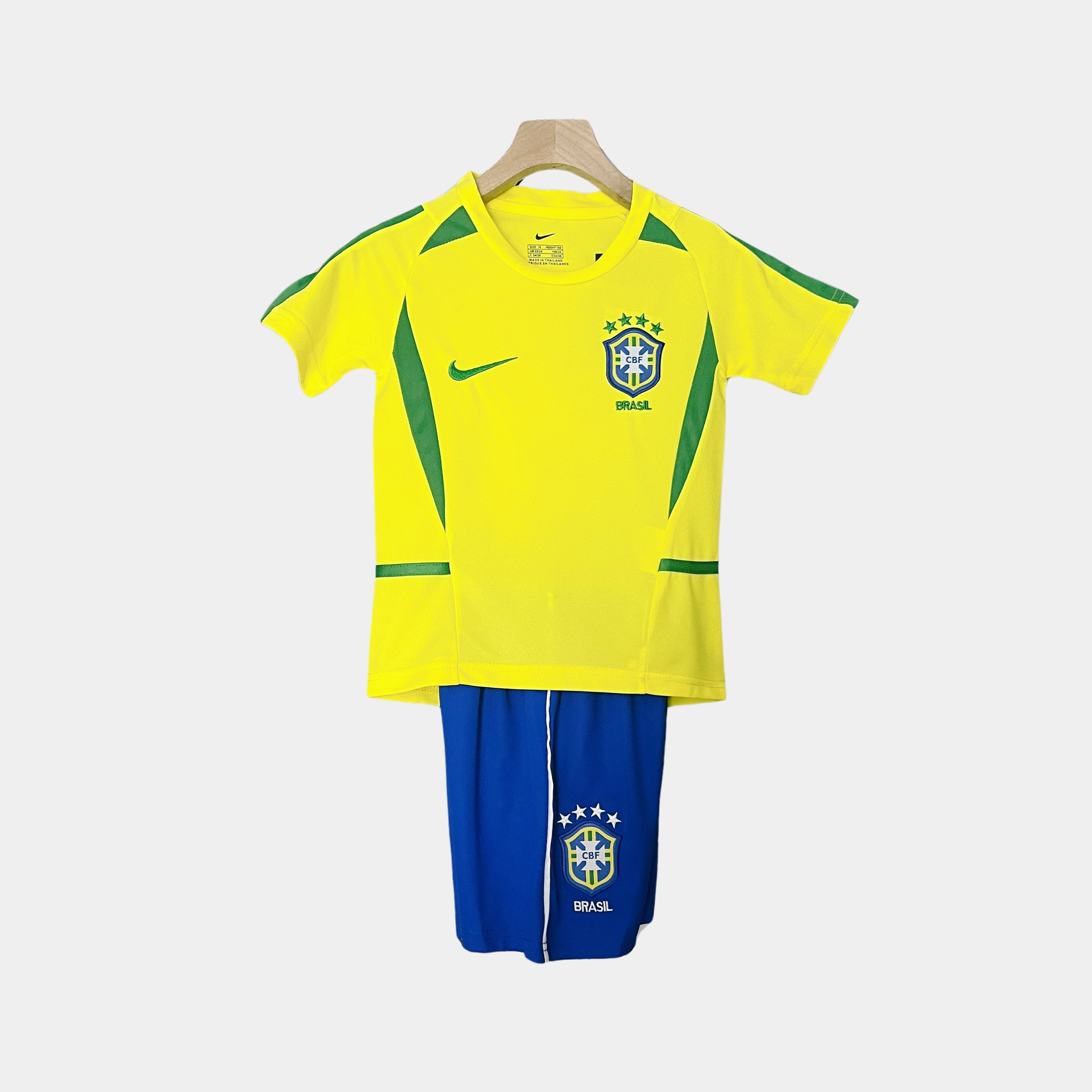 Kit retro de Brasil para niños, Copa Mundial 2002, local
