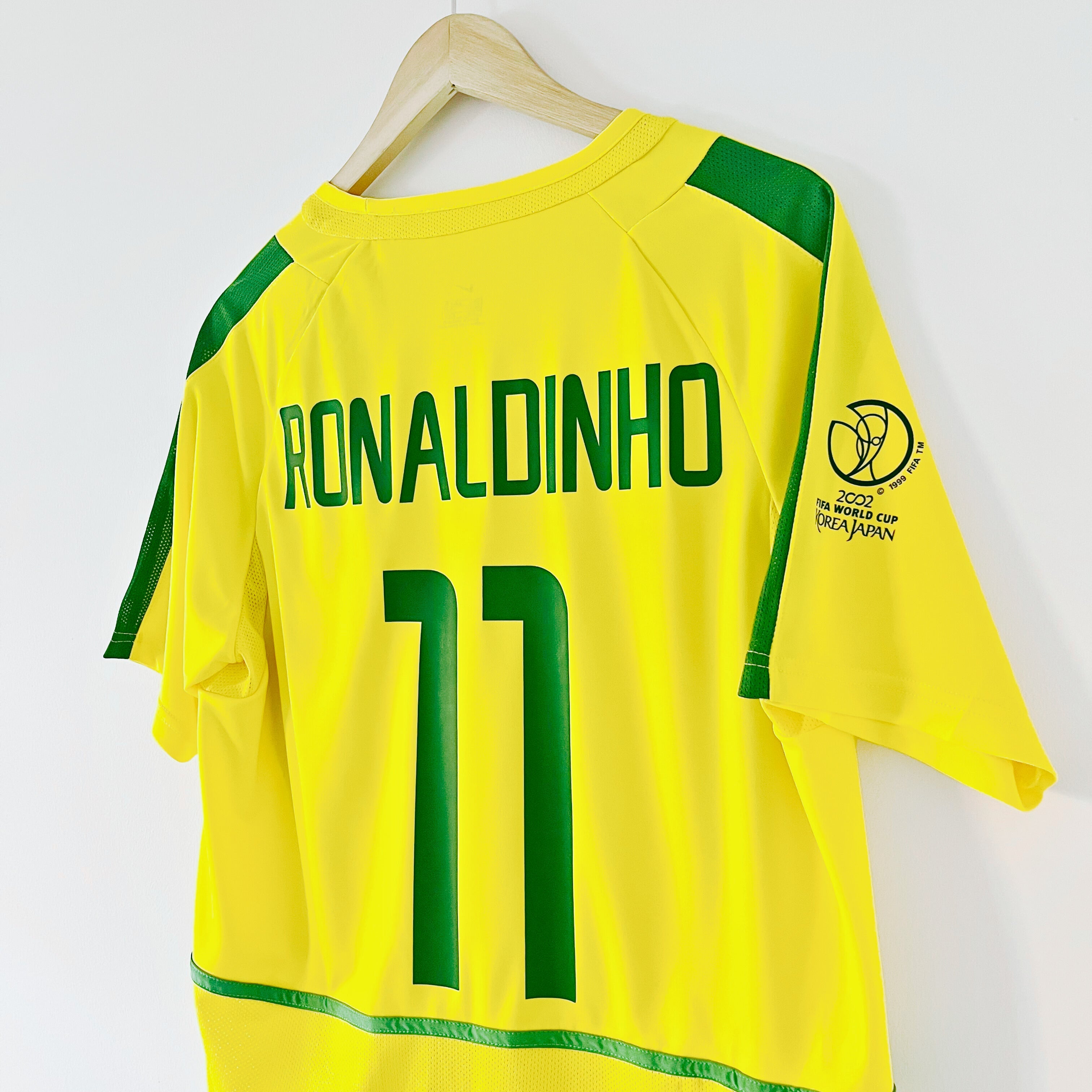 Camiseta retro de Brasil Copa del Mundo 2002 Local