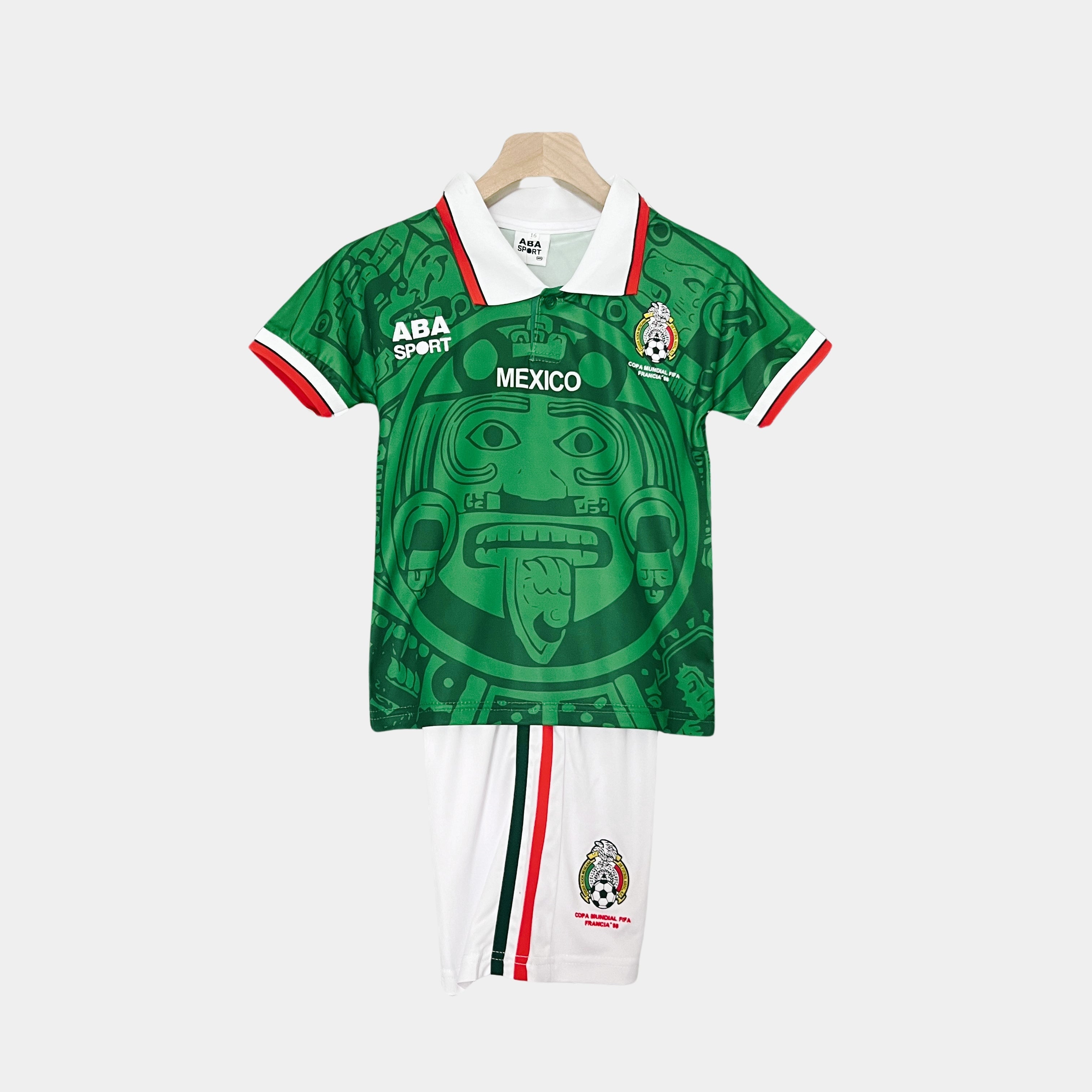 Kit retro de México para niños Copa Mundial 1998 Local